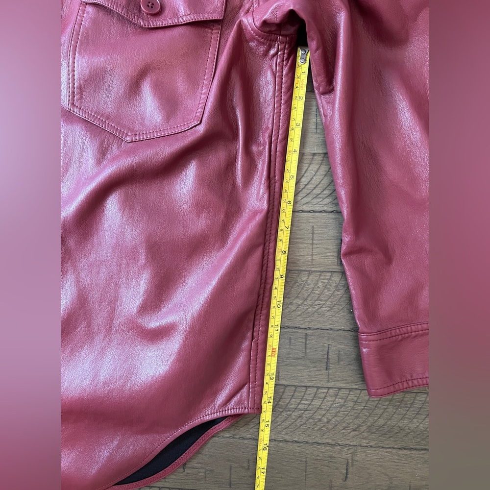 Aritzia Wilfred Vegan Leather Shirt Jacket LIKE NEW Sz M - Picture 7 of 11